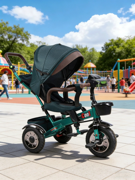 Bolalar velosiped-kolyaska 360°, 1-6 yosh, musiqa va yorug‘lik, 50 kg gacha