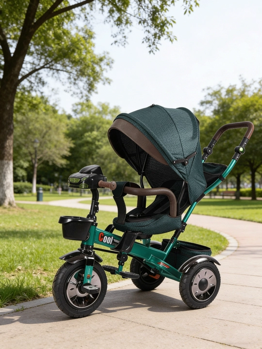Bolalar velosiped-kolyaska 360°, 1-6 yosh, musiqa va yorug‘lik, 50 kg gacha