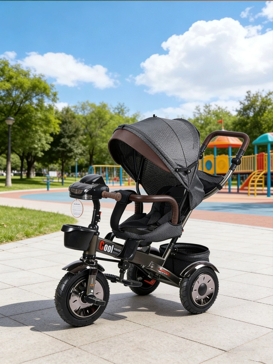 Bolalar velosiped-kolyaska 360°, 1-6 yosh, musiqa va yorug‘lik, 50 kg gacha