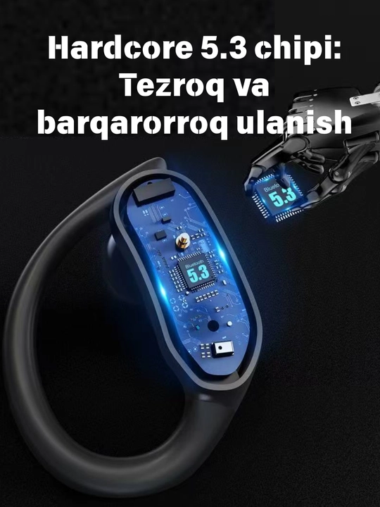 Simsiz quloqchinlar, TWS HIFI 9D bas, o‘yinlar, musiqa, sport