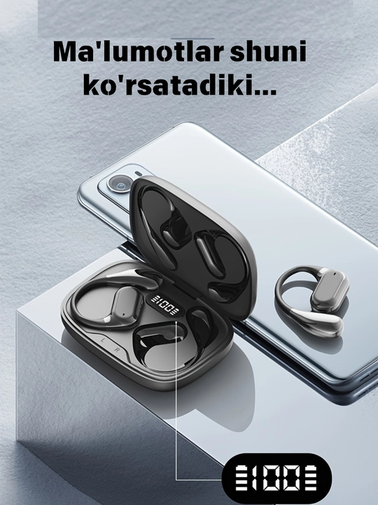 Simsiz quloqchinlar, TWS HIFI 9D bas, o‘yinlar, musiqa, sport