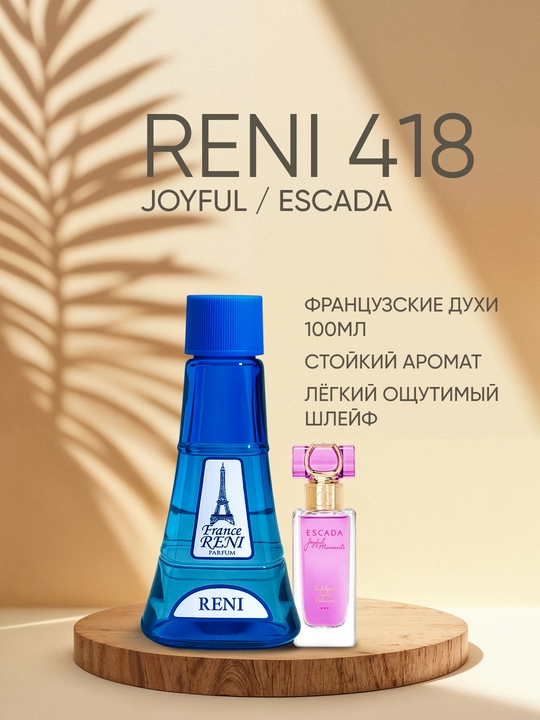 Женская парфюмерия Reni 418, направление аромата JOYFUL / Escada - 