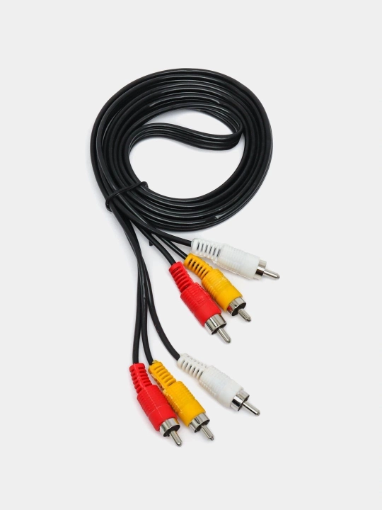 Кабель 3 RCA ↔ 3 RCA (тюльпан), для аудио и видео, 1.5 / 3 / 5 / 10 м
