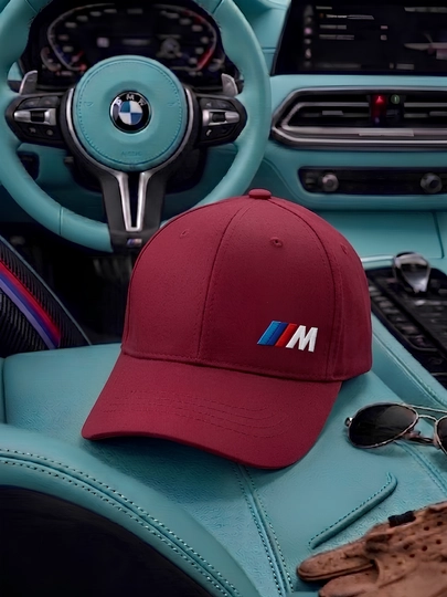 Унисекс кепка с логотипом BMW M, бейсболка, спортивный стиль, универсальный размер — LIDERO-BMMKEPK-МАРСАЛ