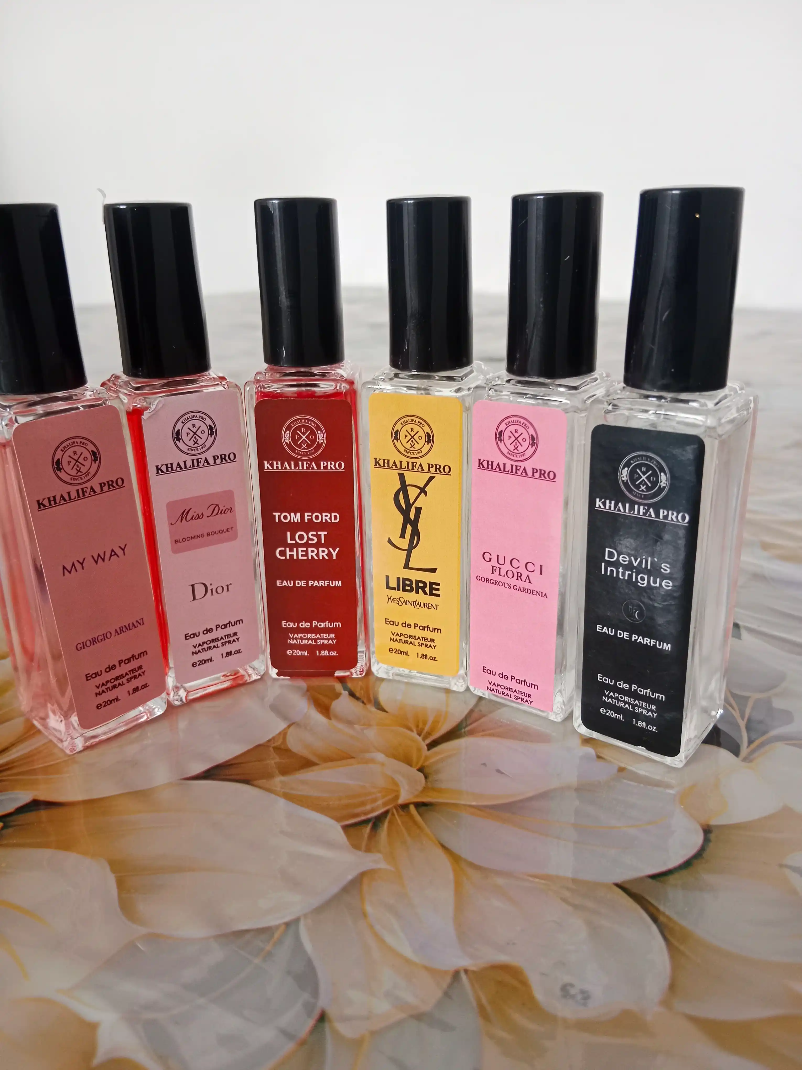 Ayollar uchun atirlar to'plami, Libre, Lost Cherry, Gucci Flora, Miss Dior, My Way, 6in1