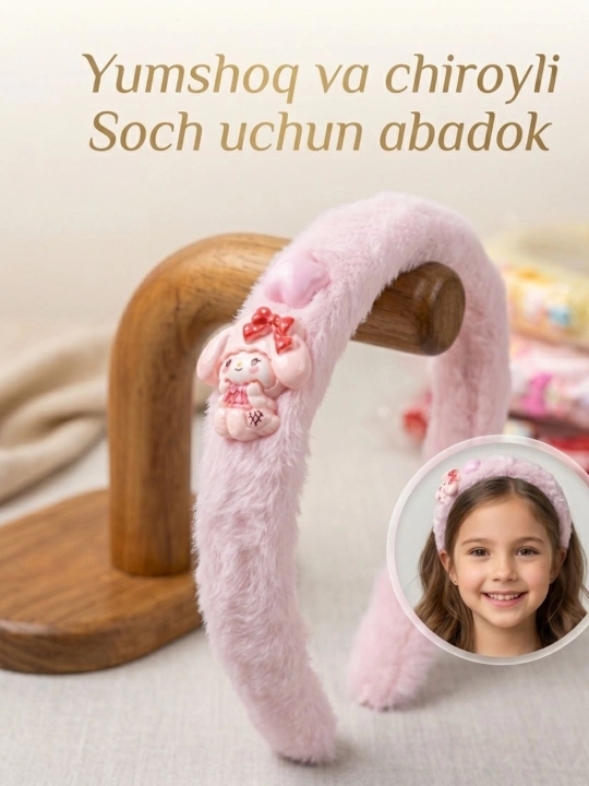 Повязка на голову для девочек, изготовленная из мягкой ткани - 