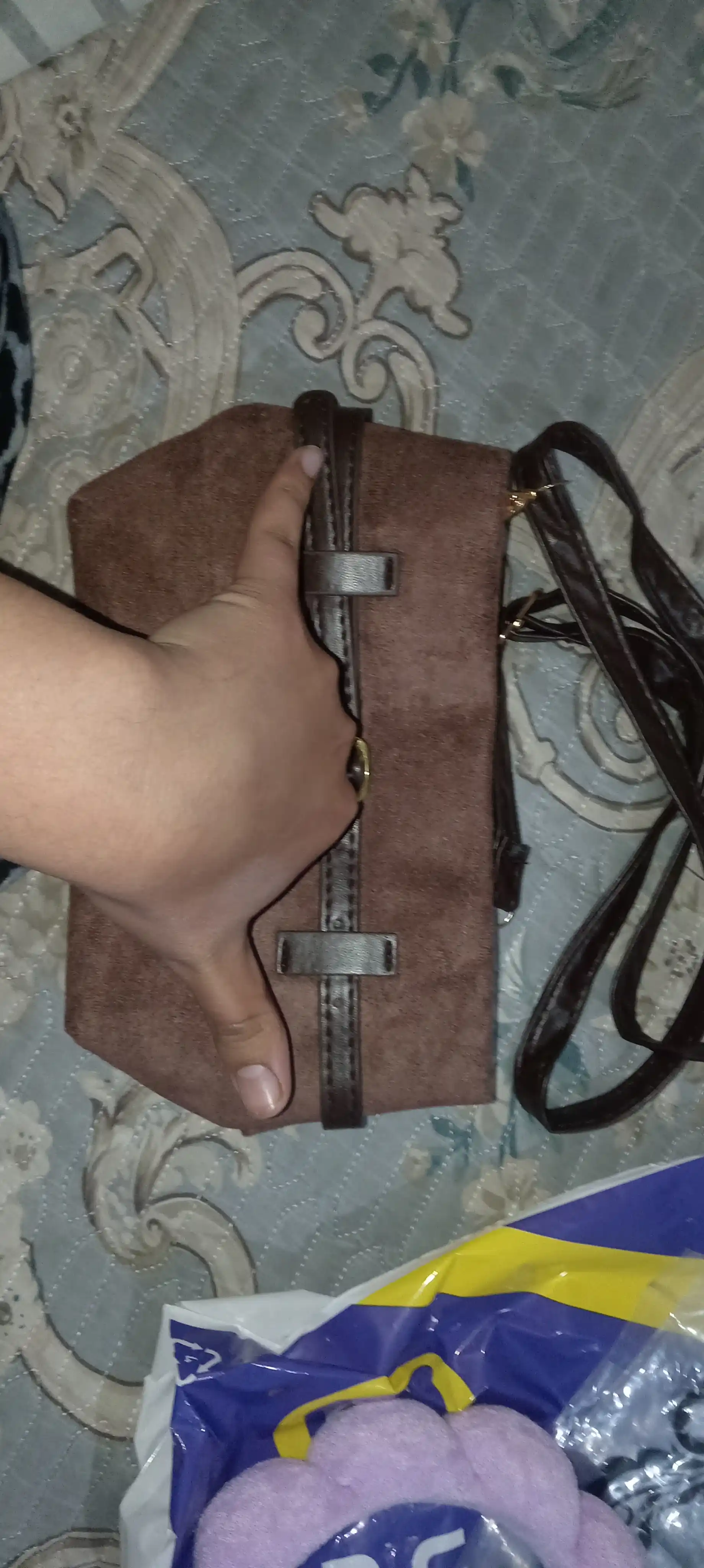 Ayollar uchun sumka, klatch,zamsh, A5 mini, sovg'a ayollar uchun