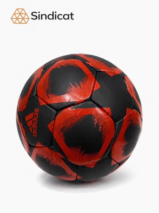 Futbol to‘pi, o‘lcham 5, qora va qizil rang uyg‘unligi