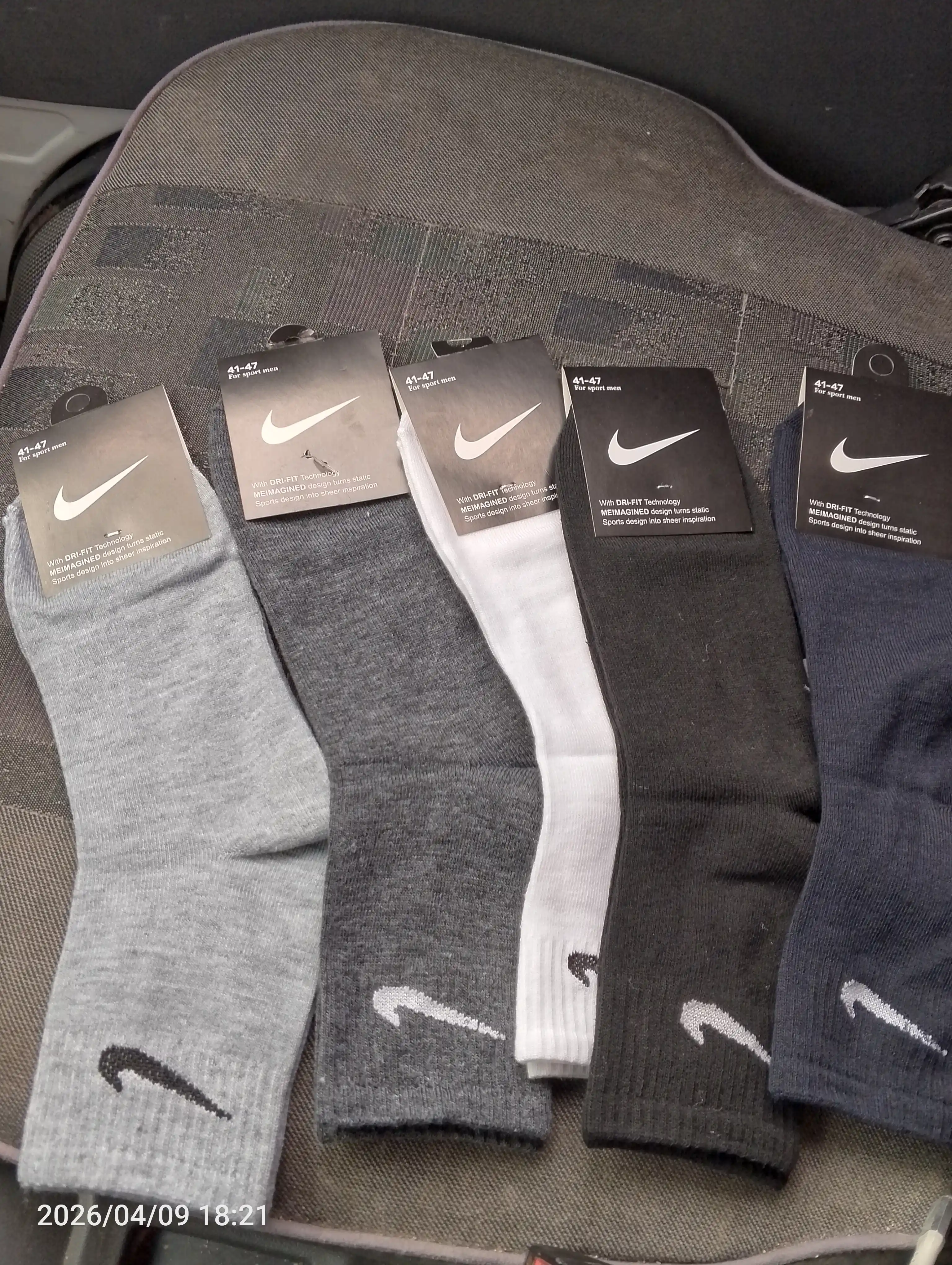 NIKE erkaklar paypog‘i, 5 juft, klassik uzun paypoq