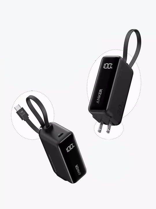 Anker Power Bank 5000mAh A1636 30W+zaryadlovchi qurilma-2 tasi 1 da USB-C kabel bilan