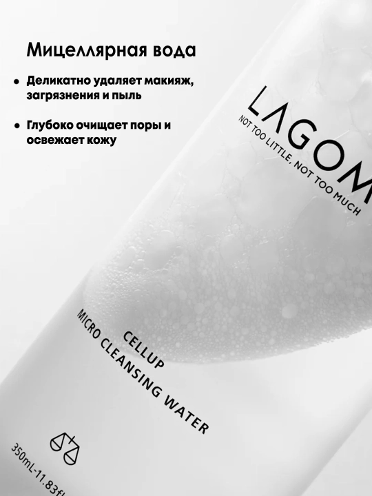 Мицеллярная вода для очищения кожи Lagom Cellup Micro Cleansing Water