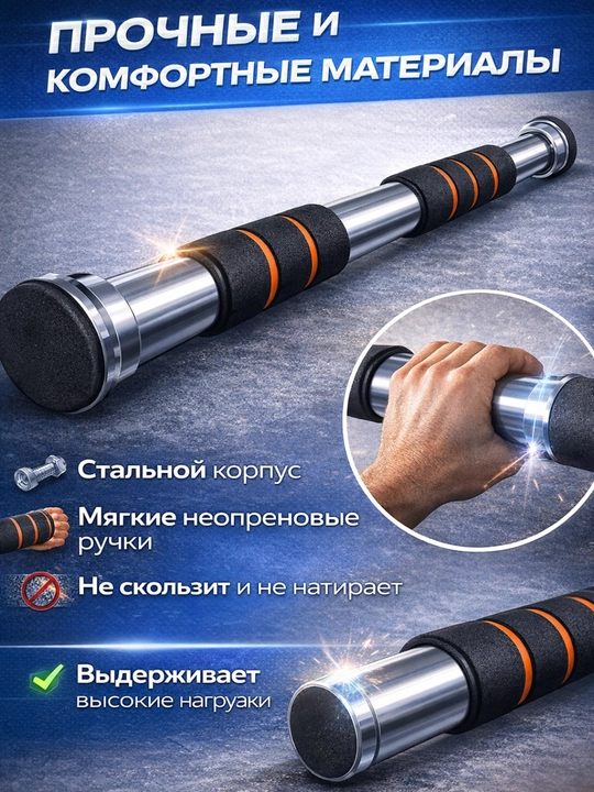 Турник, турник в дверной проем раздвижной для дома, подтягивания без сверления