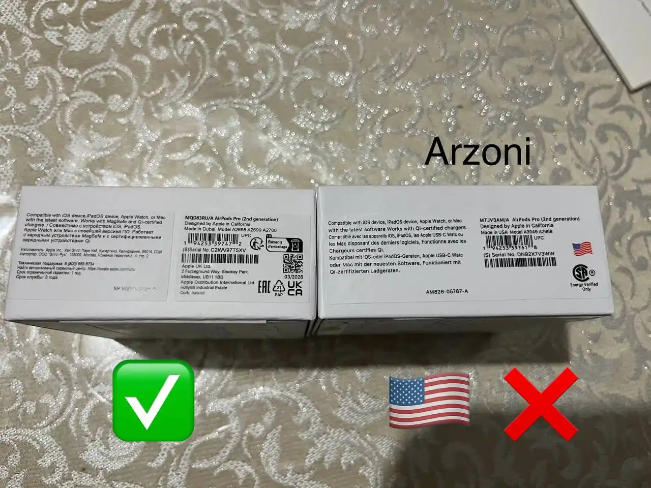 Simsiz quloqchin Pods Pro 2, sensorli, iPhone va Android uchun naushnik