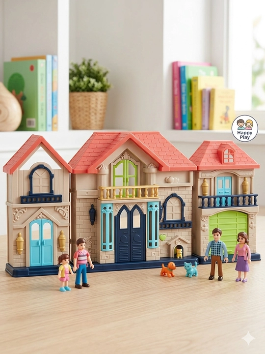 Большой игровой набор Кукольный домик "Welcome to My House": с мебелью, фигурками и светом - 