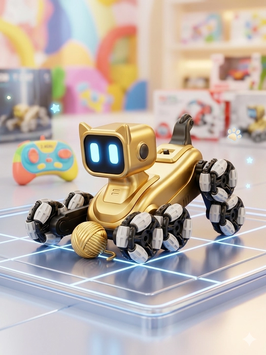 Radioboshqaruvli robot-mushuk Robot Cat - 8 g‘ildirakli, o‘g‘il bolalar uchun mo‘ljallangan transformatorli, hiyla-nayrangli yo‘ltanlamas - 