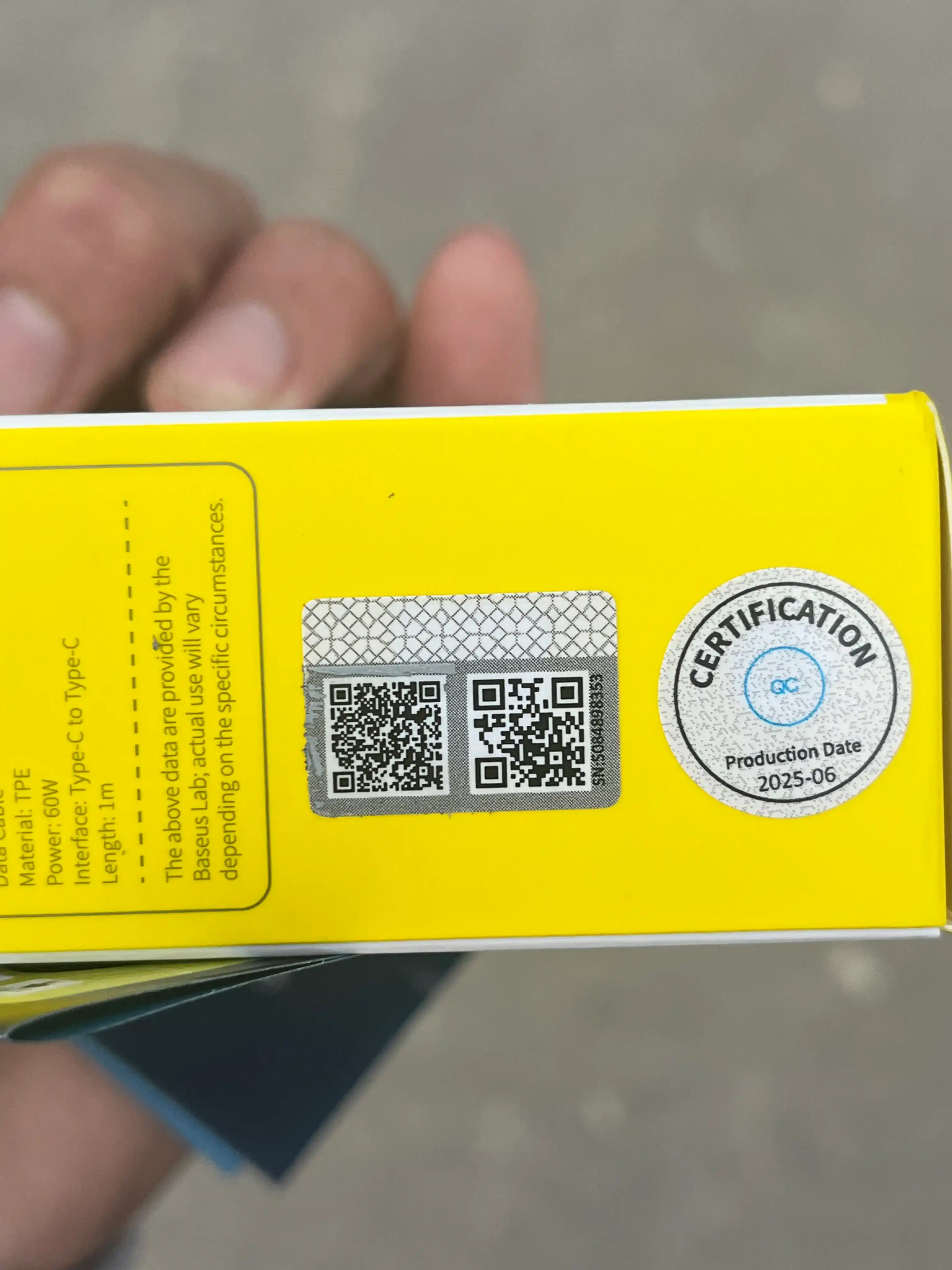 Universal zaryadlash qurilmasi Baseus Palm Fast Charger 1C, 20 Vt zaryadchik, kabel bilan