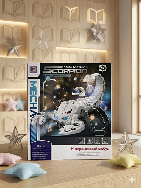Робот-скорпион Mechanical Scorpion интерактивный киборг с паром светом музыкой и движением