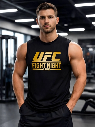 Спортивная футболка UFC для мужчин и мальчиков — XON2024-MAYKAUFCSARIQ-ЧЕРН-XXXL