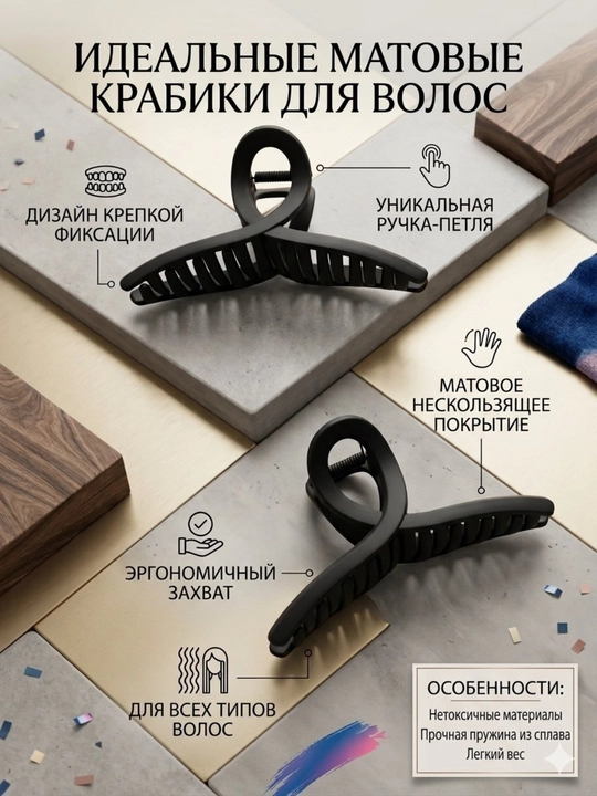 Заколка для волос женщин, большая 11 см - 