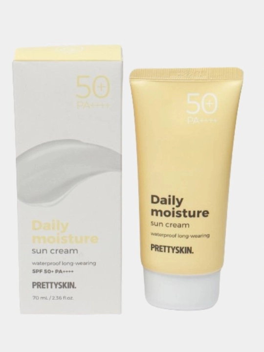 Увлажняющий солнцезащитный крем для лица SPF50+ РА+++ разных типов кожи, 70 мл