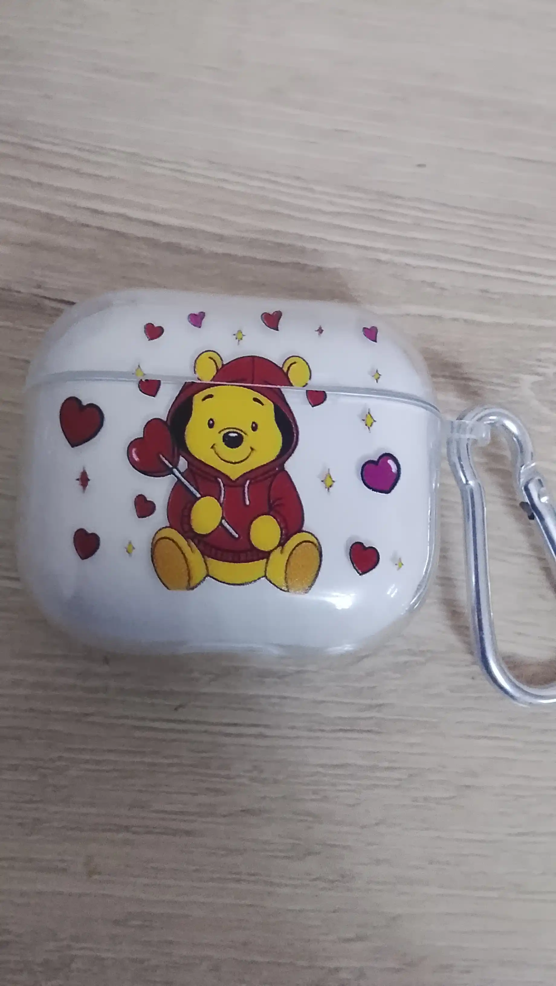 AirPods 1, 2 / Pro, 3, 4 simsiz quloqchinlar uchun g'ilof, yurak nashri bilan