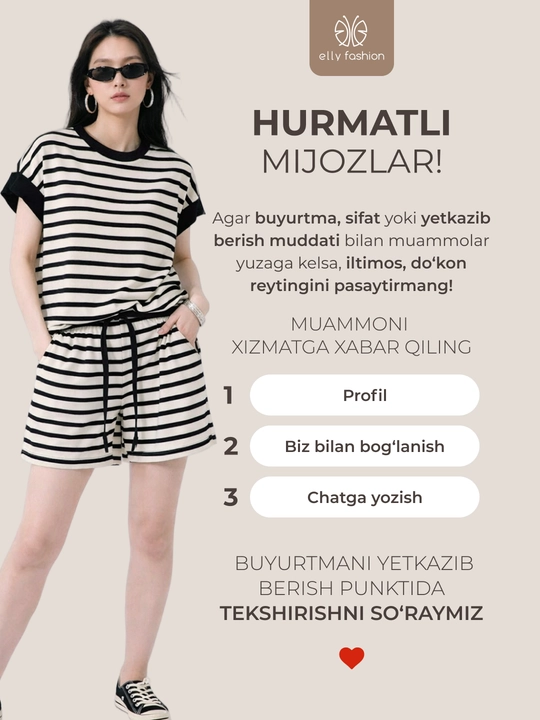 Yozgi ayollar kostyumi - ikki baho, ayollar to‘plami, futbolka va shortiklar - EllyFashion