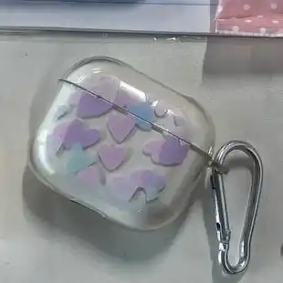 AirPods 1, 2 / Pro, 3, 4 simsiz quloqchinlar uchun g'ilof, yurak nashri bilan
