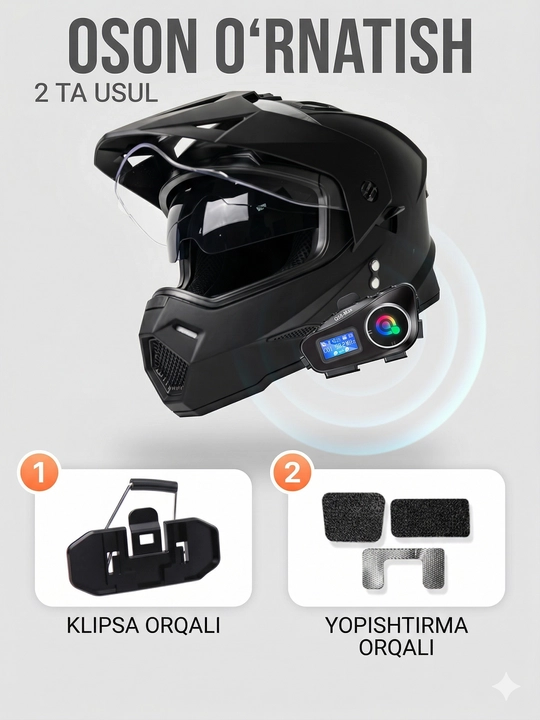 Bluetooth гарнитура для мотошлема Q58-MAX 1000мач