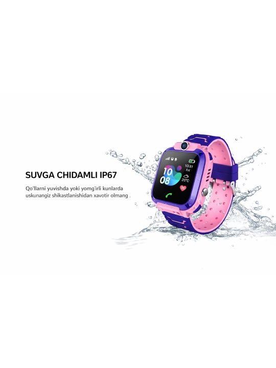 GPS va sim-karta bilan jihozlangan bolalar aqlli soatlari Smart Watch, TechnoEarth