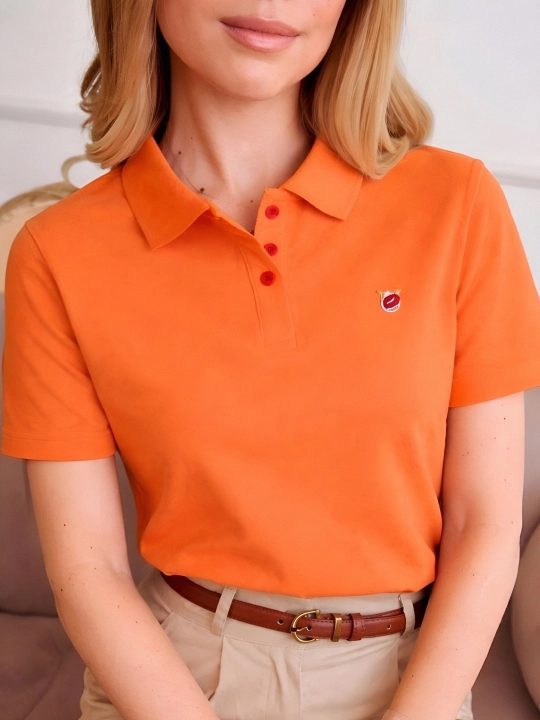 Женская футболка поло финка UBLOSSOM, 100% хлопок, рубашка короткий рукав Polo