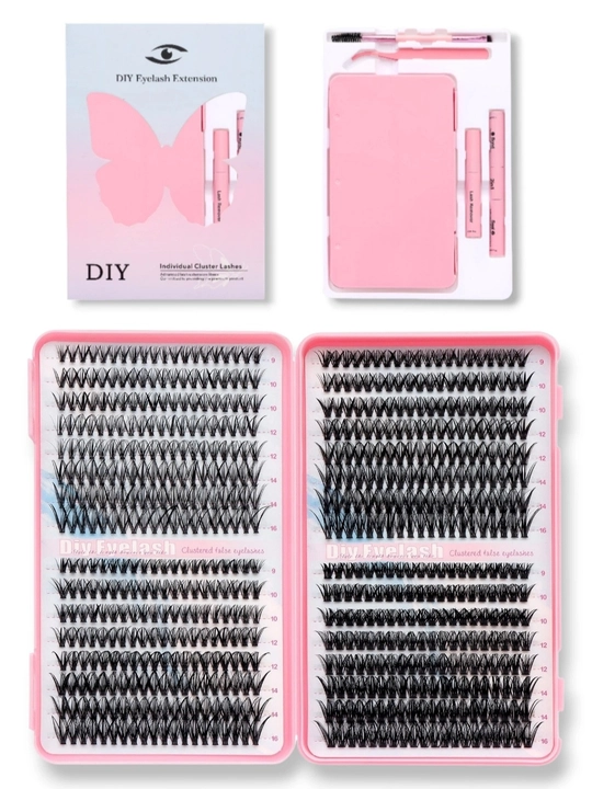 Набор для наращивания ресниц DIY – с пучками 10D, 20D, 30D, 40D
