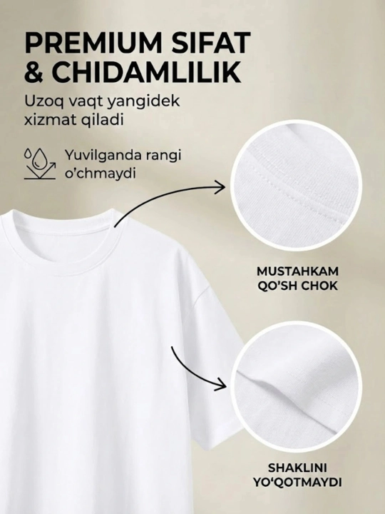 Futbolka erkaklar uchun, kundalik va sport bahor-yoz uchun, oq, qora va kulrang ranglarda