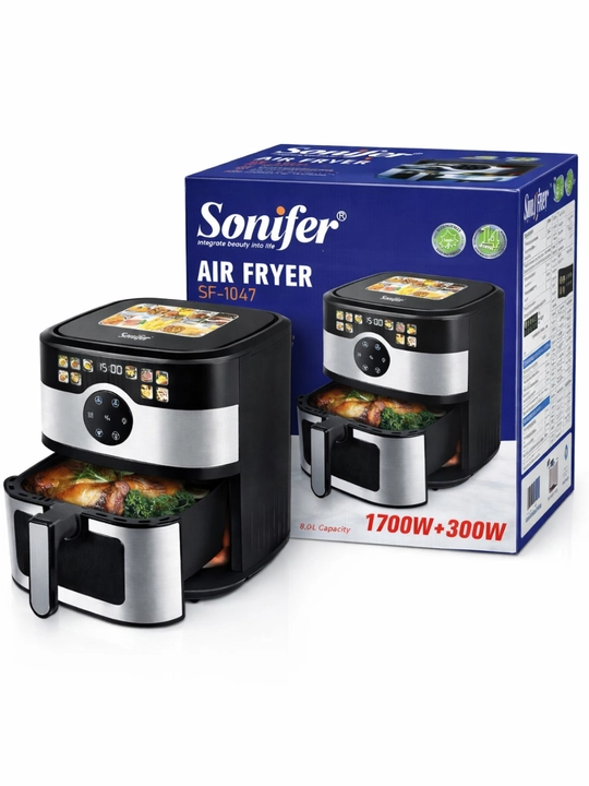 Аэрогриль Sonifer SF-1047, 8 л, 1700 Вт, сенсорная фритюрница Sonifer SF-1047