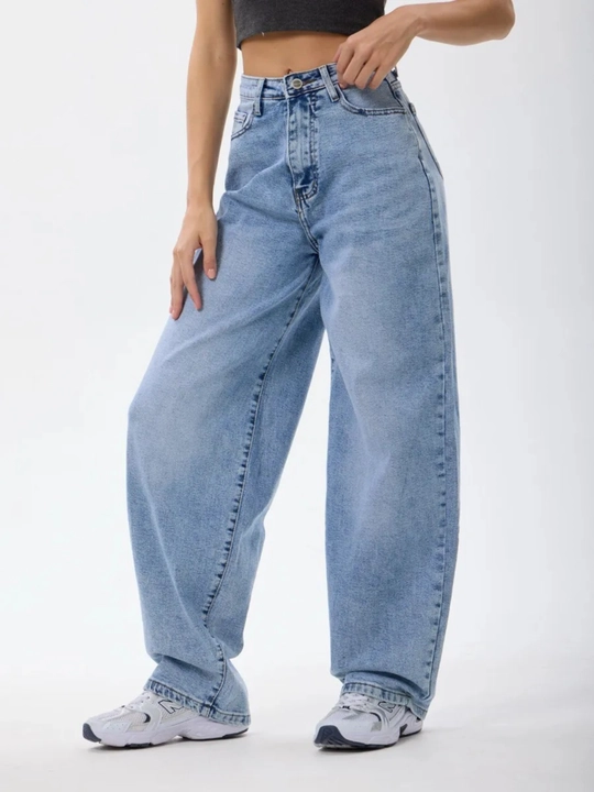 Ayollar uchun Baggy Y2K jinsi shimlar, paxtadan tikilgan, keng fason, yuqori bel, XS-2XL