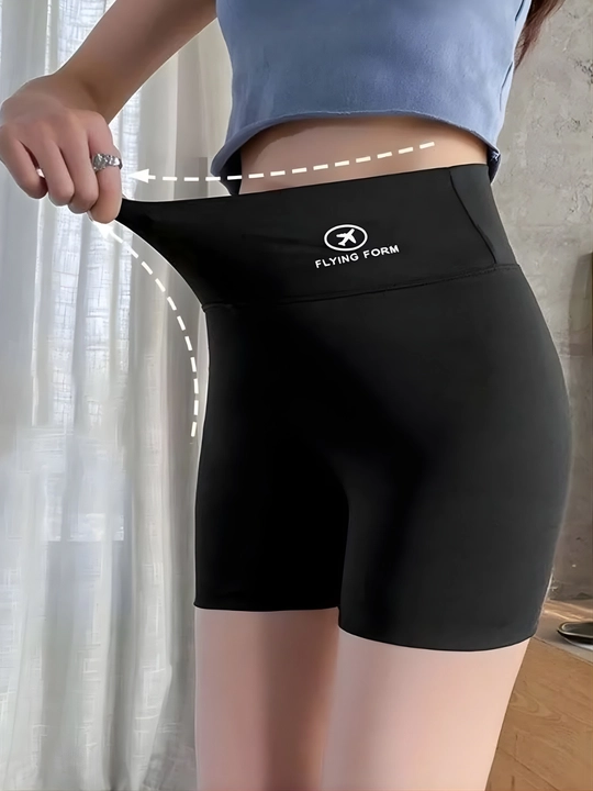 Ayollar uchun yuqori bel sport shortik – qomatni tortuvchi seamless biker short