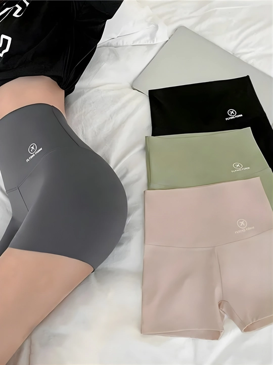 Ayollar uchun yuqori bel sport shortik – qomatni tortuvchi seamless biker short