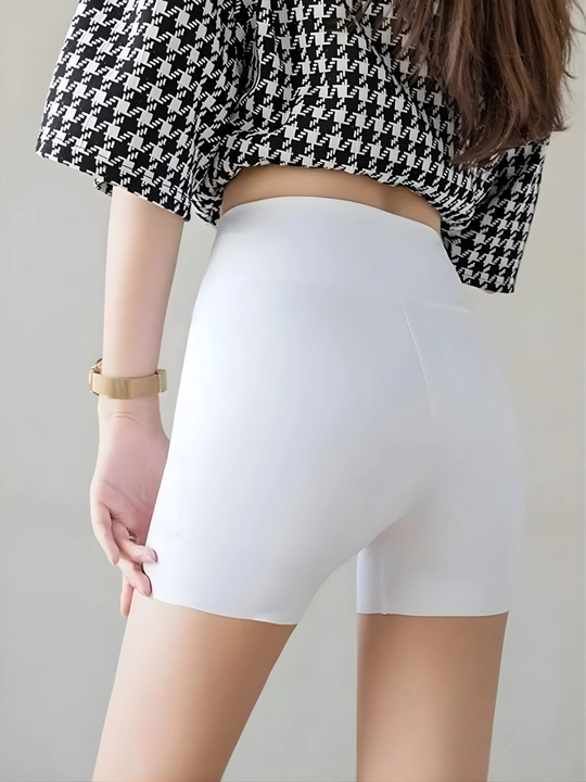Ayollar uchun yuqori bel sport shortik – qomatni tortuvchi seamless biker short