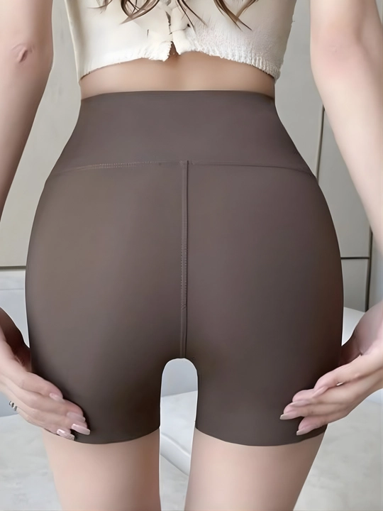 Ayollar uchun yuqori bel sport shortik – qomatni tortuvchi seamless biker short