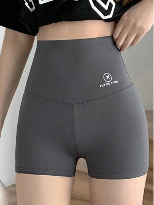 Ayollar uchun yuqori bel sport shortik – qomatni tortuvchi seamless biker short