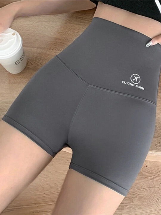 Ayollar uchun yuqori bel sport shortik – qomatni tortuvchi seamless biker short