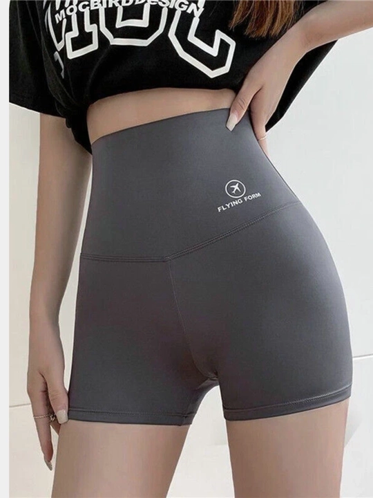 Ayollar uchun yuqori bel sport shortik – qomatni tortuvchi seamless biker short