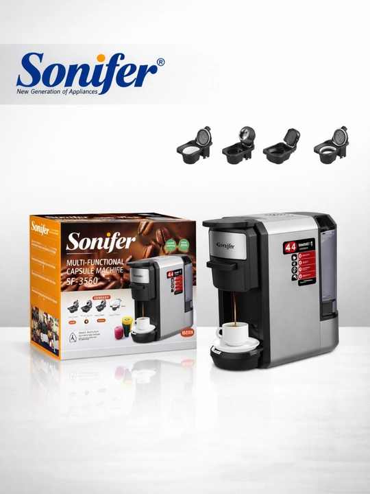 Kapsulali kofemashina Sonifer SF-3580 4 tasi 1 da, qahva mashinasi