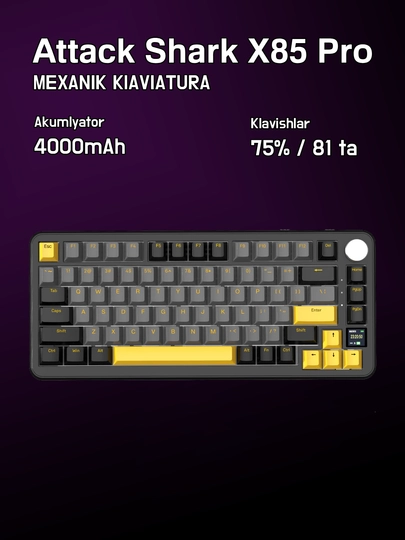 ATTACK SHARK X85PRO механическая клавиатура — ROCOPC-ATTACKSHARKX85PRO-ХРОМ