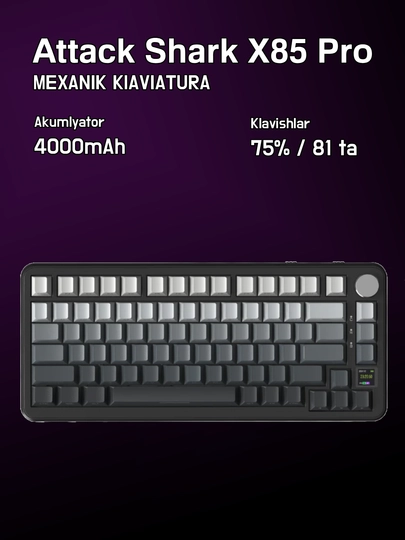 ATTACK SHARK X85PRO механическая клавиатура — ROCOPC-ATTACKSHARKX85PRO-ЧЕРН