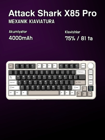ATTACK SHARK X85PRO механическая клавиатура — ROCOPC-ATTACKSHARKX85PRO-СВЕТБЕЖ