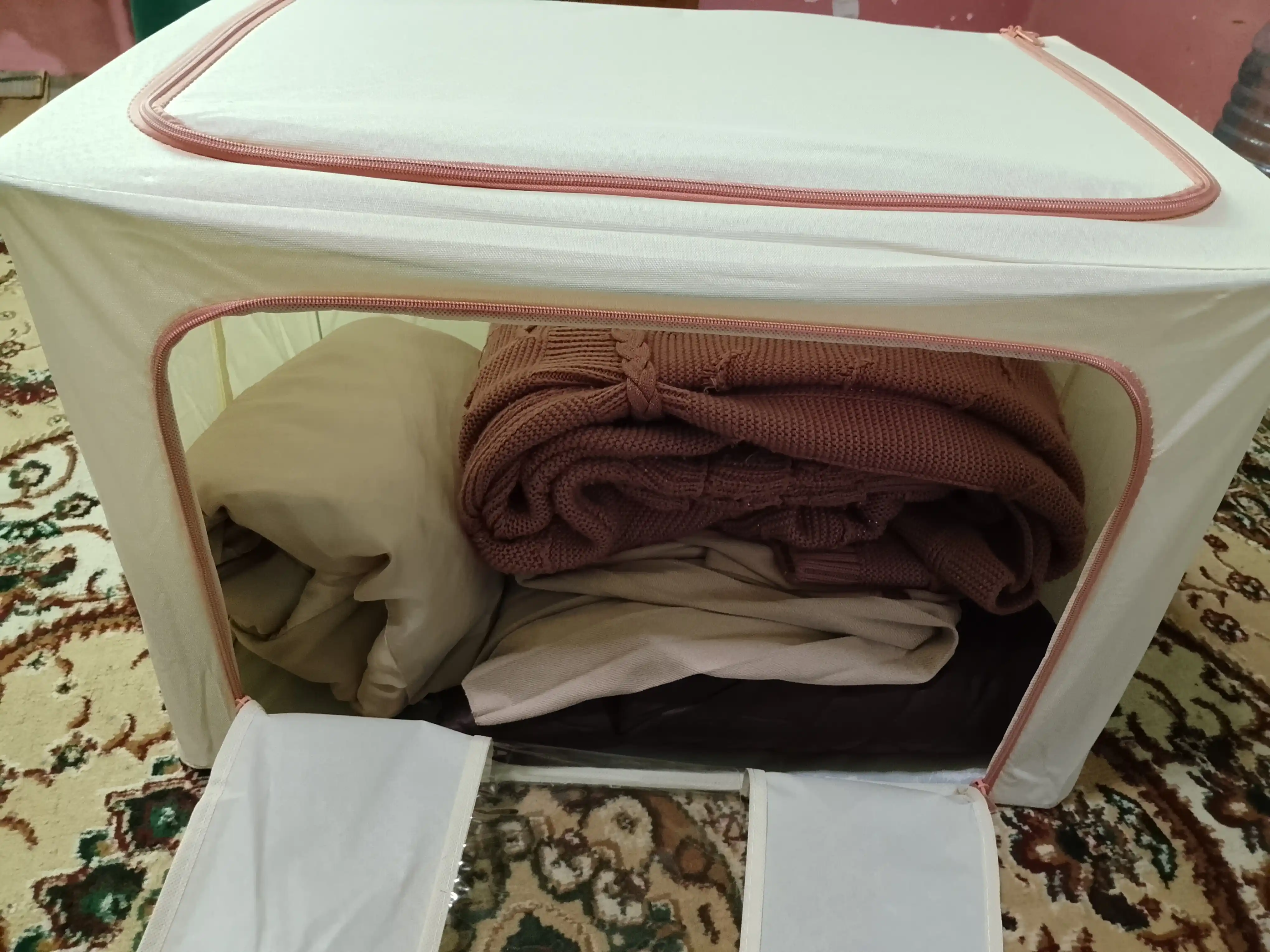Органайзер для одежды FORRIS HOME, складной кофр, коробка для хранения вещей с крышкой