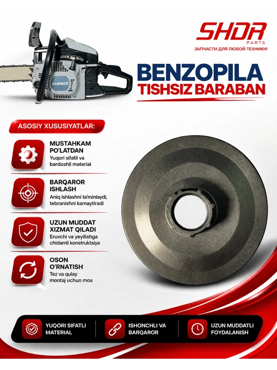 Benzopila tishsiz baraban - 