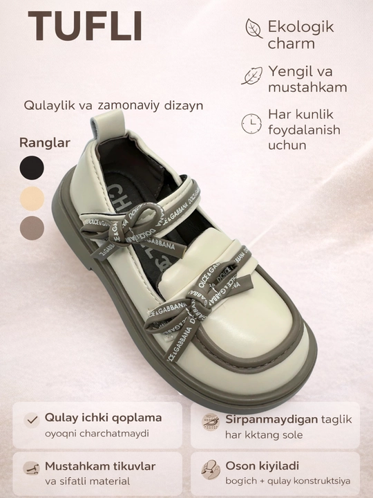 Qizlar uchun tuflilar, 26-36 - 