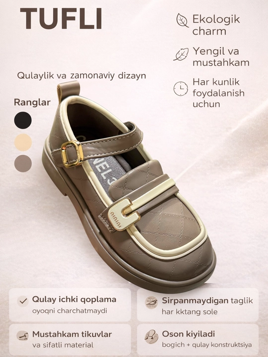 Qizlar uchun tuflilar, 26-36 - 