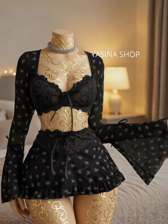 Pijama, penyuar, tungi kiyim, ochiq, bodi, ichki kiyim